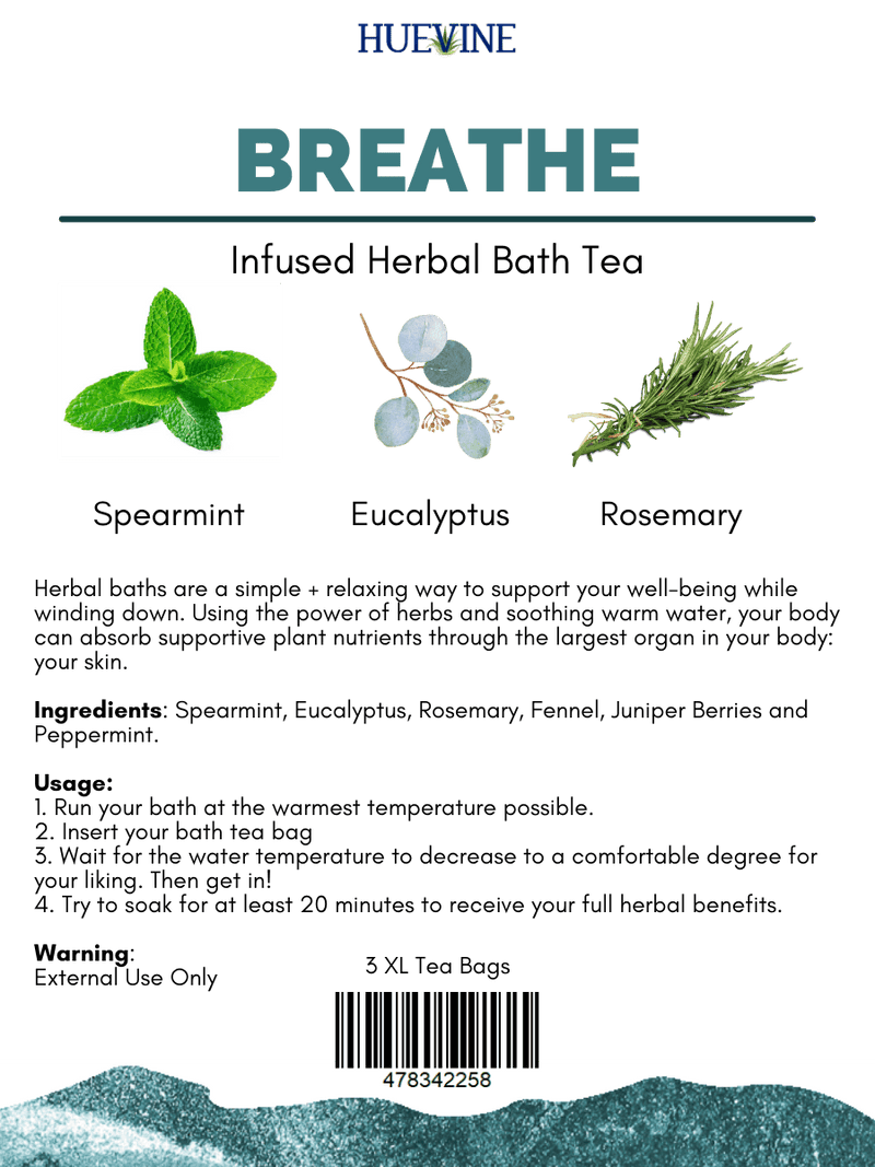 Breathe | HERBAL BATH TEA - HueVine Wellness + Spa