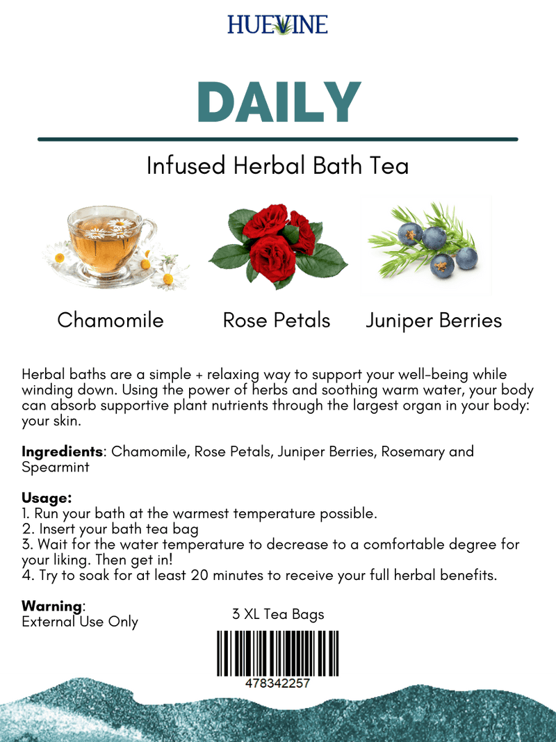 Daily | HERBAL BATH TEA - HueVine Wellness + Spa