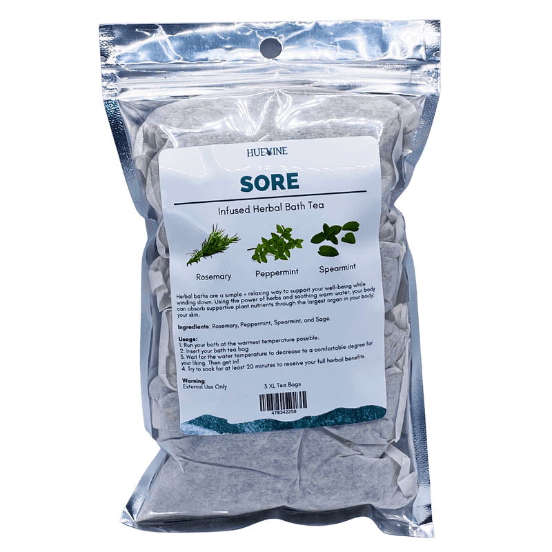 Sore | HERBAL BATH TEA - HueVine Wellness + Spa